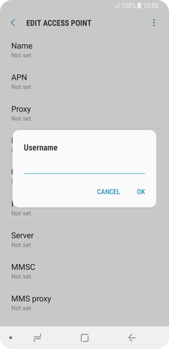 Key in eesecure and press OK.