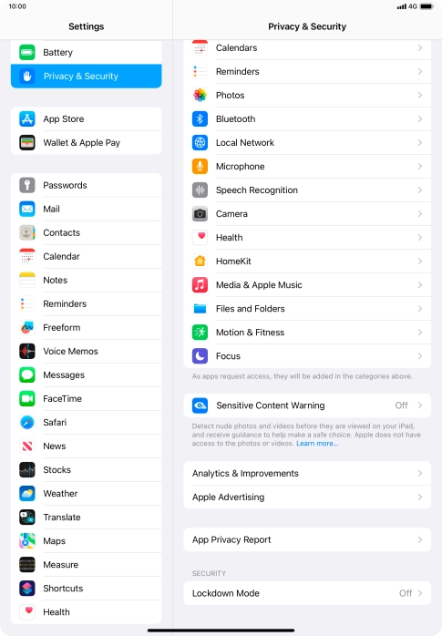 Press App Privacy Report.