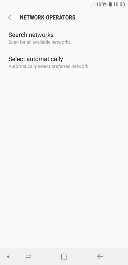 If you want to select a network manually, press Search networks and wait while your phone searches for networks.