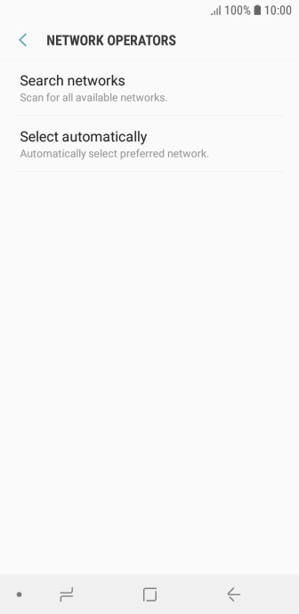 If you want to select a network manually, press Search networks and wait while your phone searches for networks.