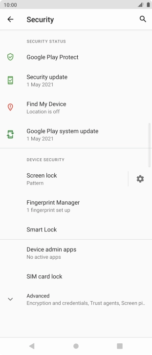 Press Screen lock and key in the current phone lock code.