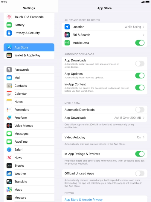 Press the indicator next to 