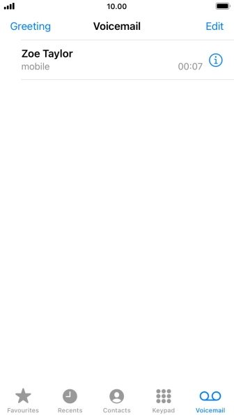 Press the required message.