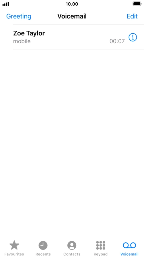 Press the required message.