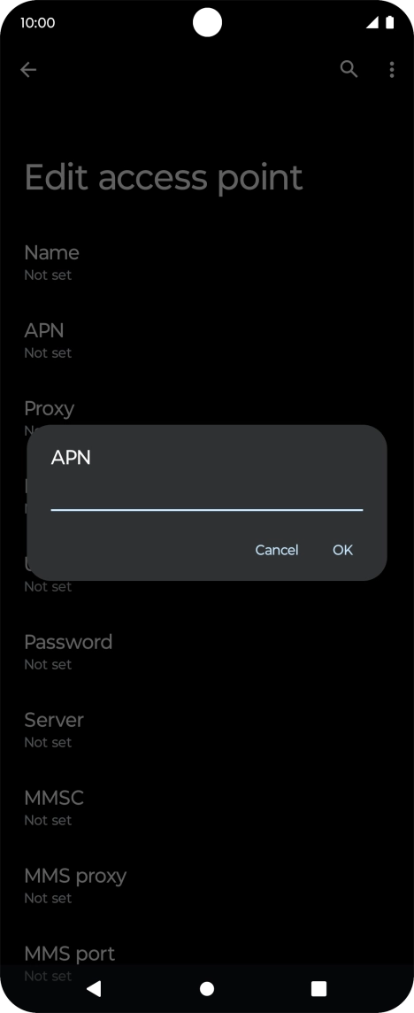 Key in eezone and press OK.