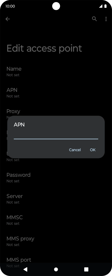Key in eezone and press OK.