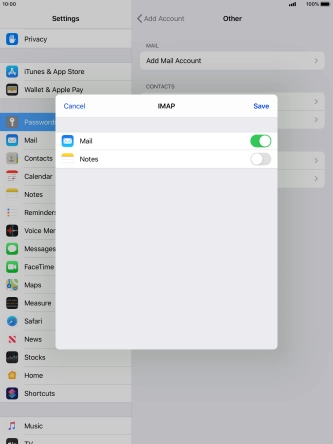 Press Save. Your email account has now been set up. To select more settings for incoming and outgoing server, proceed with the following steps.