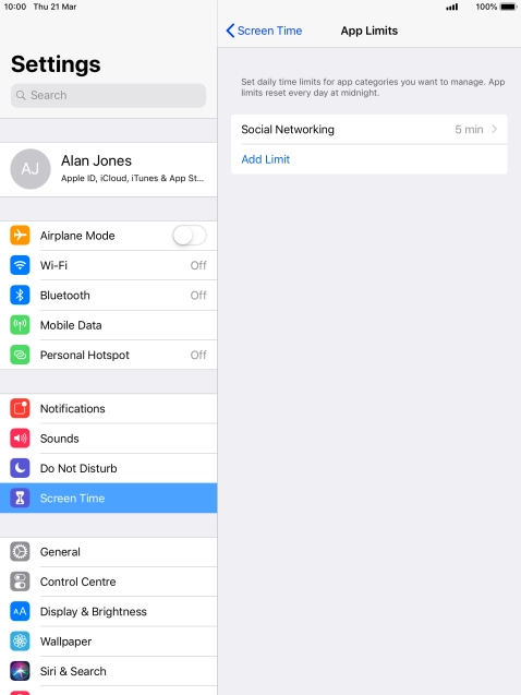 Press the required category.