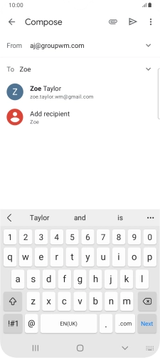 Press the required contact.
