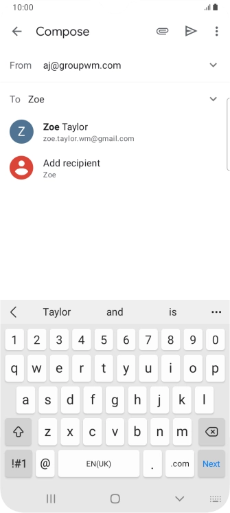 Press the required contact.