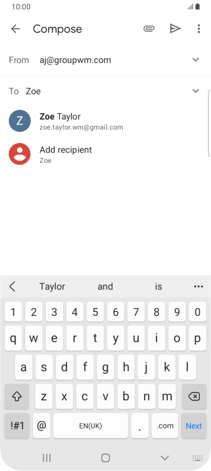 Press the required contact.