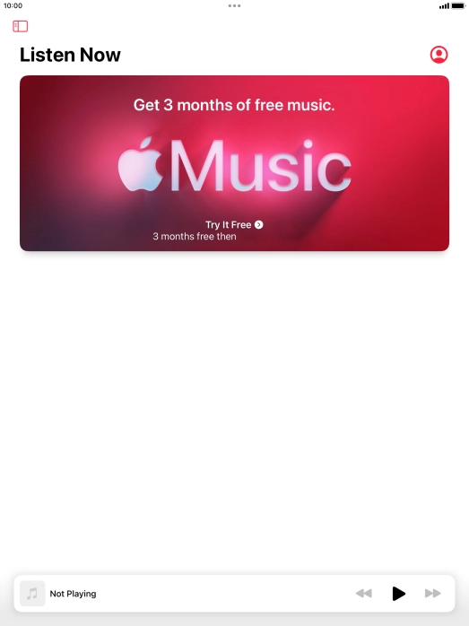 Slide your finger right starting from the left side of the screen.