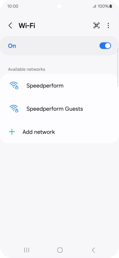 Press the required Wi-Fi network.