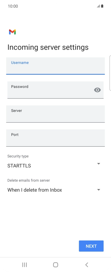 Press the field below 