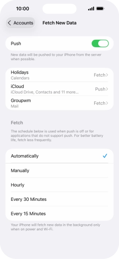 Press the indicator next to 