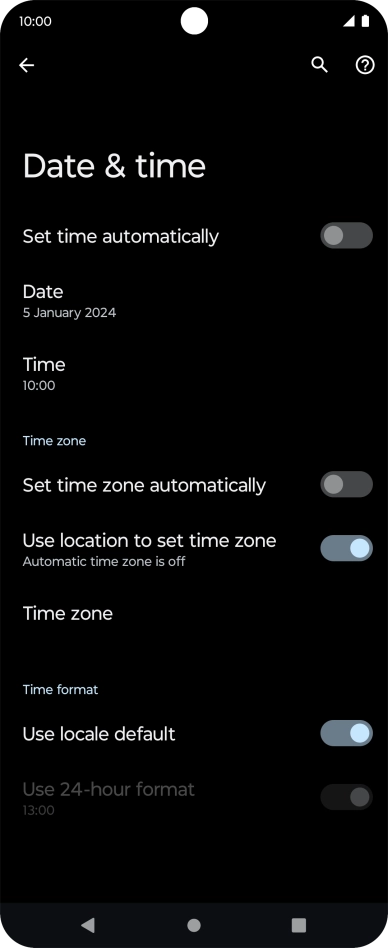 Press the indicator next to 