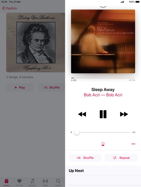 Press arrow right to go to the next audio file.