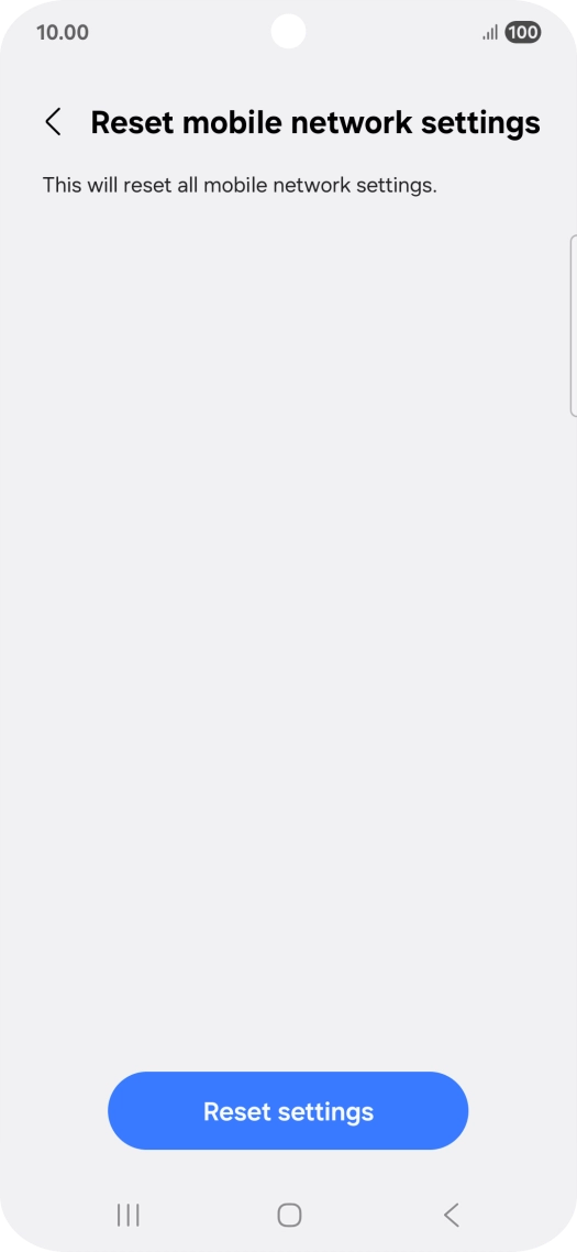 Press Reset settings.