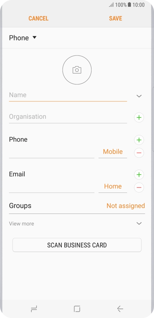 Press Name and key in the required name.