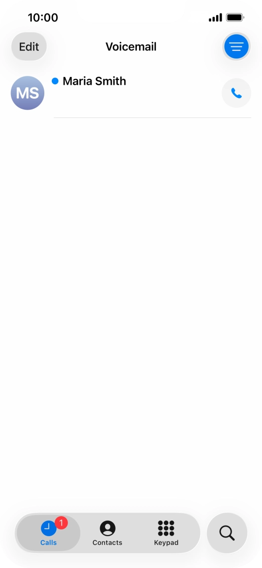 Press the required message.