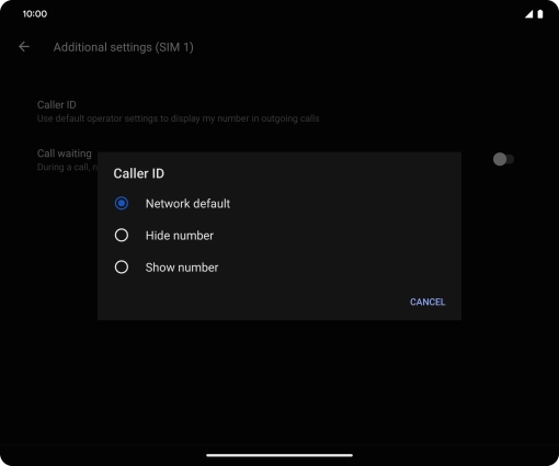 Press Show number to turn on caller identification.