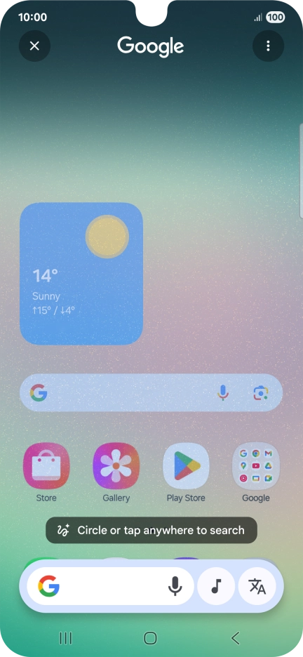 You can search for music playing near you or through the speakers on your device. Press and hold the Home key.