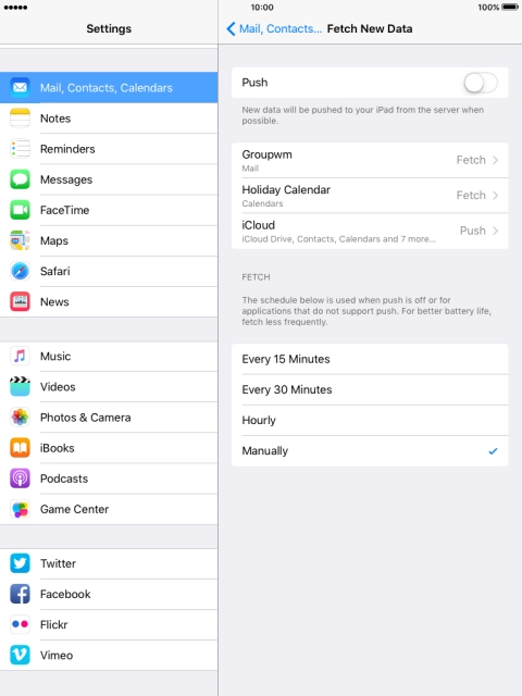If you turn off the function, press the required setting.