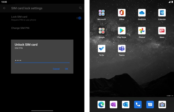 Key in your PIN and press OK. The default PIN is 1111.