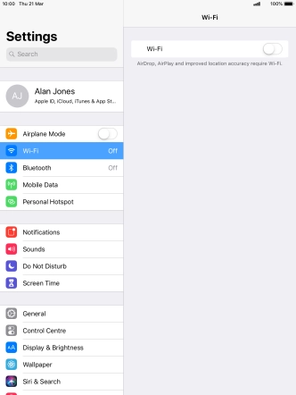 Press the indicator next to 