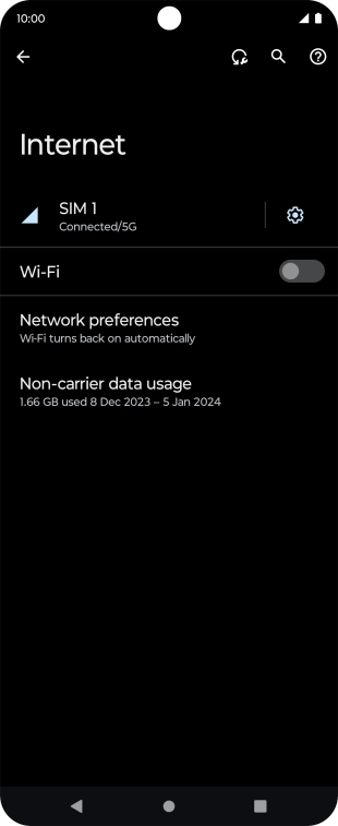 Press the indicator next to 