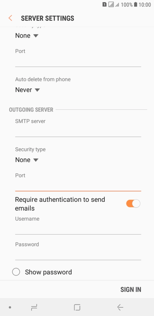 Press the indicator next to 