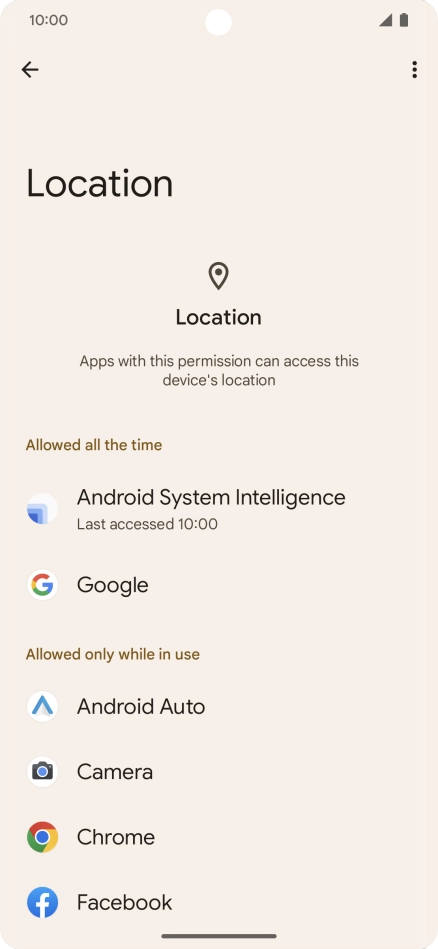 Press the required app.