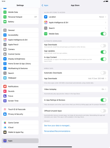 Press the indicator next to 