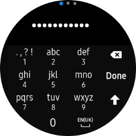 Key in the password for the Wi-Fi network and press Done.