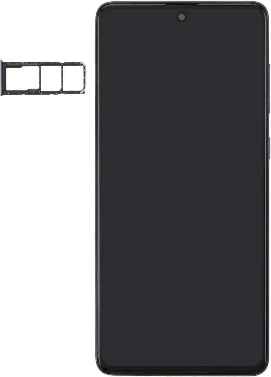 Turn your SIM so the angled corner of the SIM matches the angled corner of the first SIM holder and place your SIM in of the first the SIM holder.