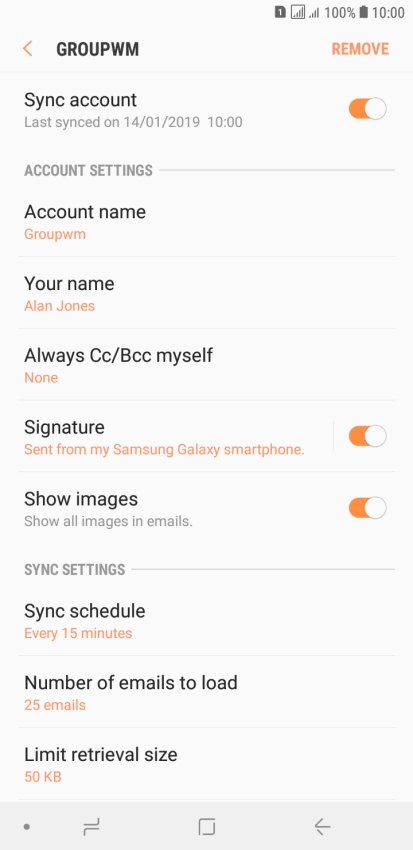 Press the indicator next to 