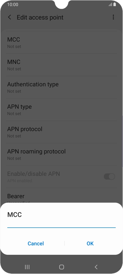 Key in 234 and press OK.