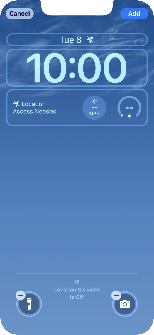 To customise the way the lock screen date is displayed, press the date widget and follow the instructions on the screen to find the required widget display mode.