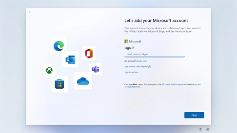 If you don't have a Microsoft account, click Create one! and follow the instructions on the screen to create a Microsoft account.