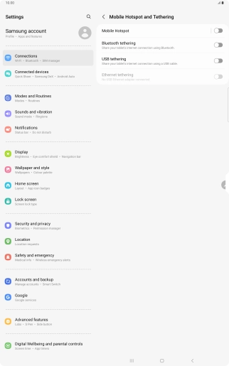 Press Mobile Hotspot.