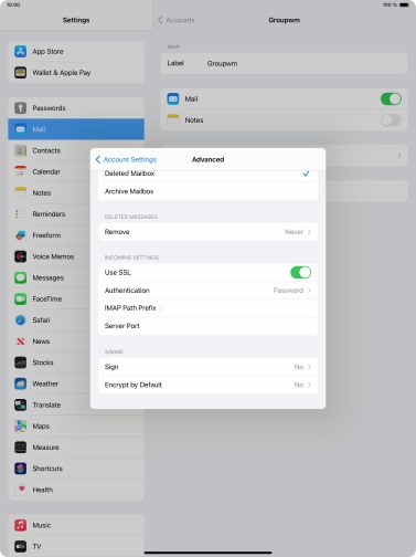 Press Authentication.