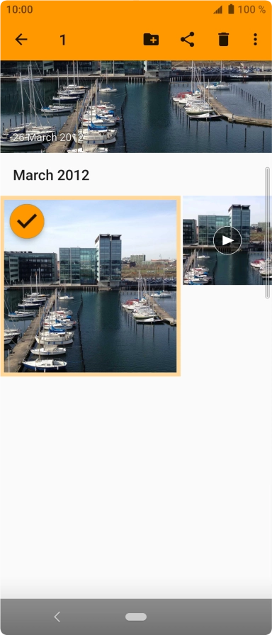 Press the menu icon.