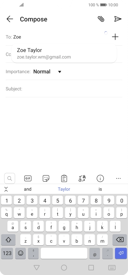 Press the required contact.