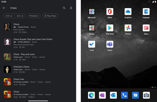 Press the required app.