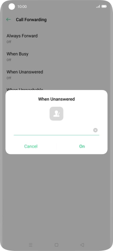 Key in +447953222222 and press On.