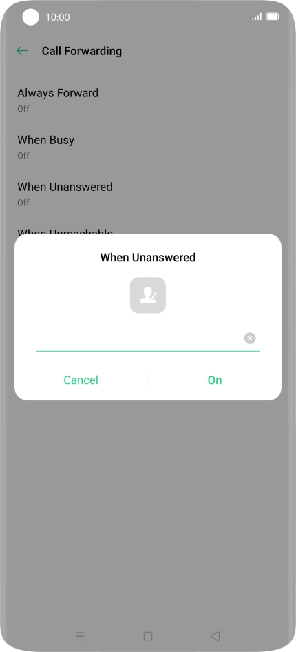 Key in +447953222222 and press On.