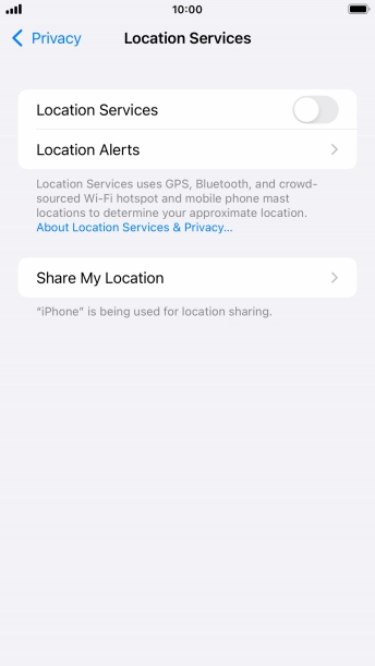 Press the indicator next to 