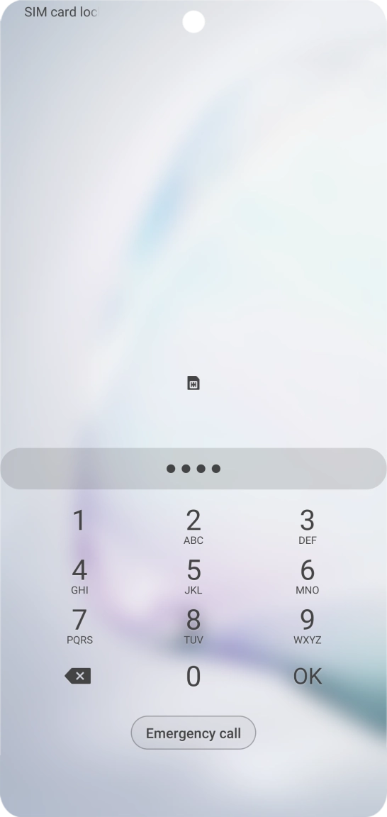 If you're asked to key in your PIN, do so and press OK. The default PIN is 1111.