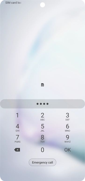 If you're asked to key in your PIN, do so and press OK. The default PIN is 1111.