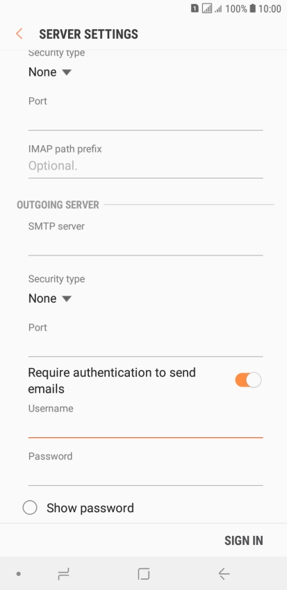Press the field below 